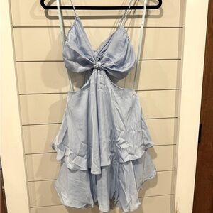 One & Only Steel Blue Mini Dress